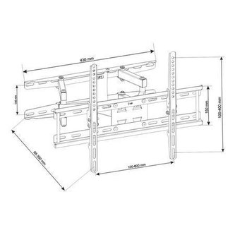 Otočný-sklopný držák "UX160" na TV 32" až 80", ART