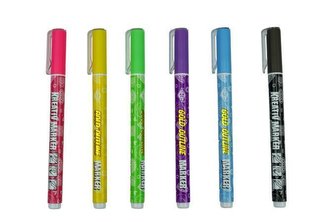 Sada fixů, metalická zlatá, 6 různých barev, 1-2 mm, WEDO 252700699