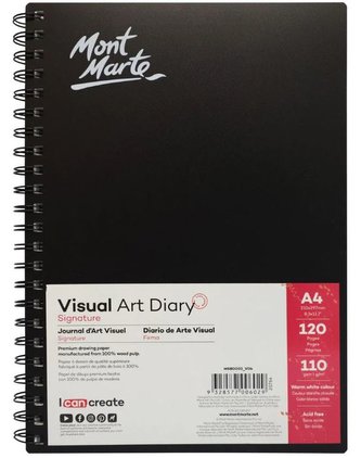 Mont Marte spirálový kreslicí blok, bílý papír, 110g/m2, A4, č.0003, 60 listů