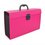 Aktovka na dokumenty, s držadlem, růžová, 19 přihrádek, A4, PP, RAPESCO