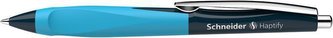 Kuličkové pero "Haptify", modrá, stiskací mechanismus, SCHNEIDER