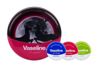 Vaseline Lip Therapy balzám na rty 20 g + balzám na rty 20 g Rosy Lips + balzám na rty 20 g Original + plechová dóza
