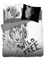 DETEXPOL Francouzské povlečení Bílý Tygr Wild Free  Bavlna, 220/200, 2x70/80 cm