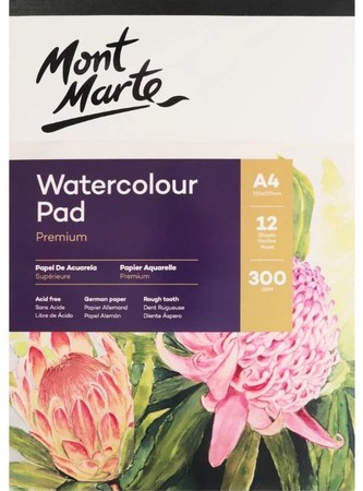 Mont Marte akvarelový papír Premium, 300 g/m2, A4, č.0066, 12 listů