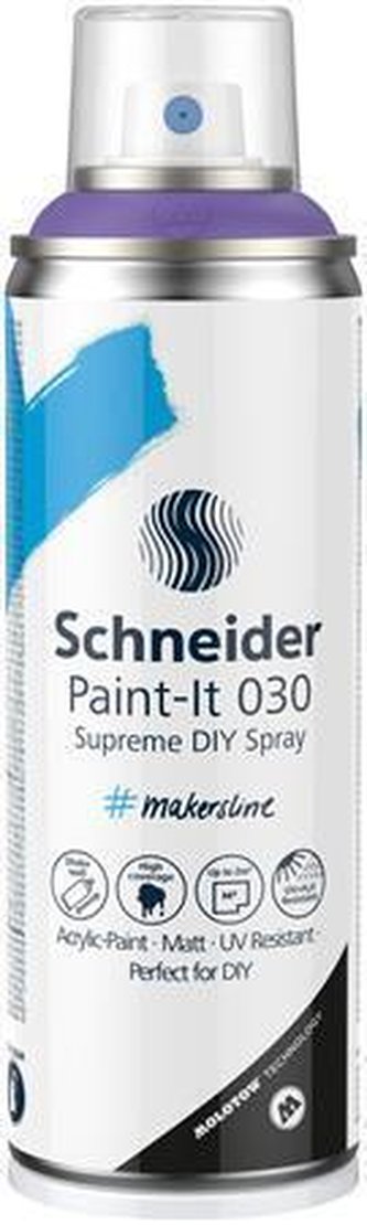 Akrylová barva ve spreji "Paint-It 030", fialová, 200 ml, SCHNEIDER ML03050023 Akrylová barva ve spreji "Paint-It 030", fialová, 200 ml, SCHNEIDER ML03050023