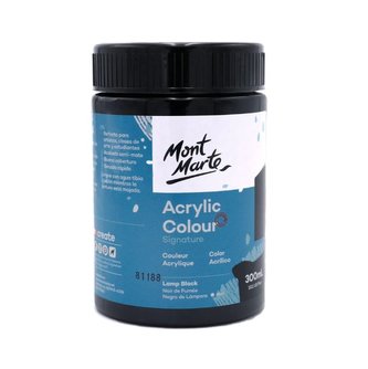 Mont Marte  akrylová barva, 300ml, černá (Lamp Black)