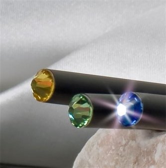 Tužka s krystalem, safír, 17,5cm, "MADE WITH SWAROVSKI ELEMENTS", černá