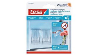 Háčky s lepicím proužkem "Powerstrips® 77735", transparetní, TESA