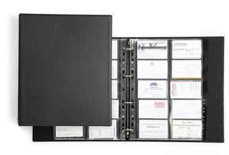 Vizitkář kroužkový "VISIFIX® Economy", černá, 400 ks, DURABLE