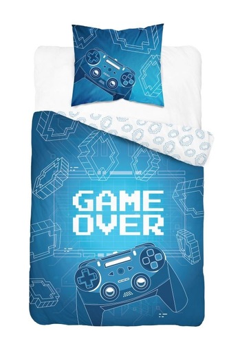 DETEXPOL Povlečení Game Over blue  Bavlna, 140/200, 70/80 cm