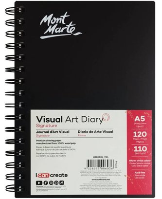 Mont Marte spirálový kreslicí blok, bílý papír, 110g/m2, A5, č.0004, 60 listů