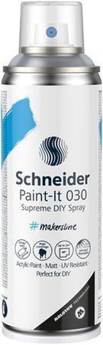 Akrylová barva ve spreji "Paint-It 030", bezbarvý lak, 200 ml, SCHNEIDER ML03050491 Akrylová barva ve spreji "Paint-It 030", bezbarvý lak, 200 ml, SCHNEIDER ML03050491