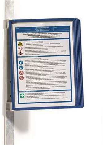 Prezentační kapsa "VARIO® 5 MAGNETIC", tmavě modrá, magnetická, nástěnná, 5 kapes, DURABLE