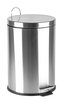 Odpadkový koš, pedálový, kovový, 20 l, pochromovaný