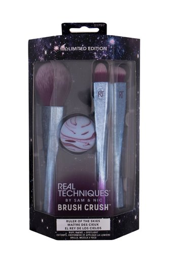 Real Techniques Brush Crush Volume 2 kosmetický štětec na pudr 1 ks + houbička na make-up 1 ks + kosmetický štětec na oční stíny 1 ks + kosmetický štětec pro blending 1 ks