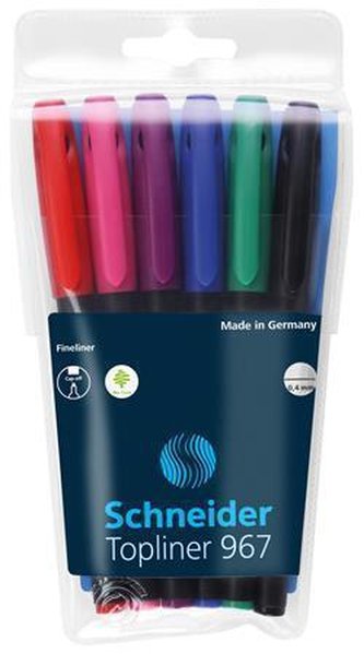 Liner  "Topliner 967", 6 barev, 0,4mm, SCHNEIDER