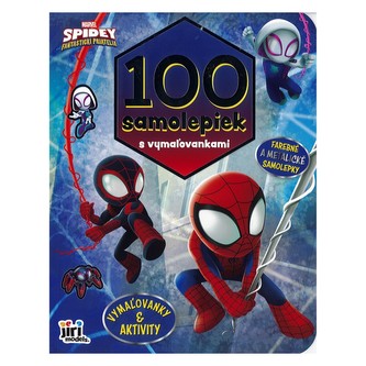 100 samolepiek s vymaľovankami - Spidey