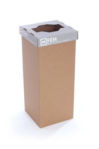 Odpadkový koš na tříděný odpad "Office", šedá, recyklovaný, 60 l, RECOBIN