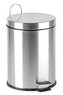 Odpadkový koš, pedálový, kovový, 5 l, pochromovaný