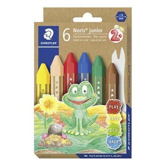 Voskovky "Noris Junior", 6 barev, jumbo, STAEDTLER 224 C6