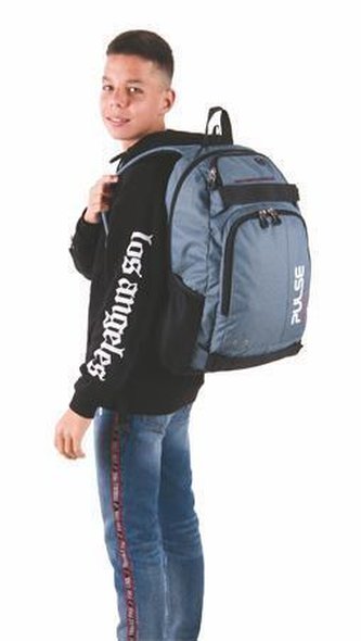 Batoh "Scate", světle modrá, s přihrádkou na notebook, PULSE 121908