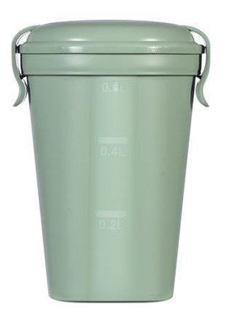 Hrnek s víčkem "Lunch&Go", zelená, 600 ml, plast, CURVER 249951