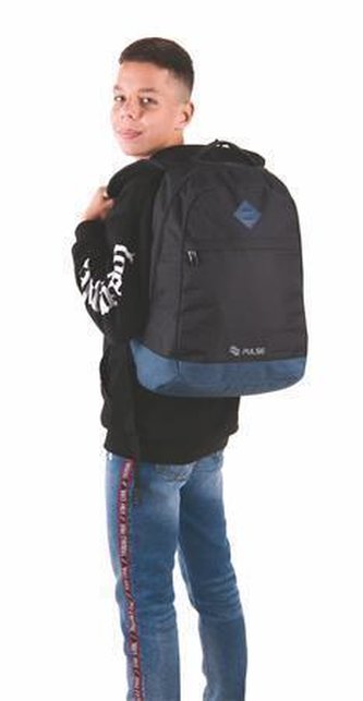 Batoh "Bicolor", šedá-černá, s přihrádkou na notebook, PULSE 121936