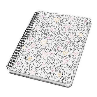 Spirálový sešit "Jolie", Wild Hearts, A5, tečkovaný, 60 listů, tvrdé desky, SIGEL JN620