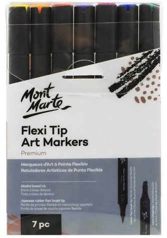 Mont Marte sada oboustranných uměleckých pernamentních lihových fixů, č.0050, 7 ks, PP obal