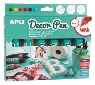 Sada dekoračních popisovačů "Decor Pen", petleť, gel, APLI 14966