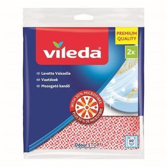 Hadřík na mytí nádobí, 30% mikrovláken, 2 ks, VILEDA