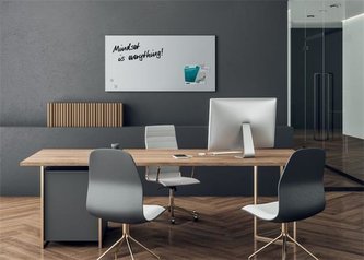 Magnetická skleněná tabule "Artverum®", super bílá, 91 x 46 x 1,5 cm, SIGEL GL546