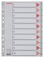 Rejstříky, šedá, A4, plast, 1-10, ESSELTE