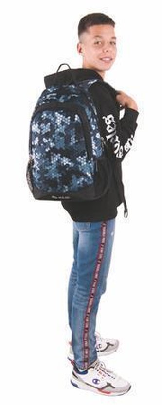 Batoh "Cots Grey Hive", černá-šedá, s přihrádkou na notebook, PULSE 121969