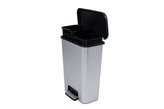 Odpadkový koš "Compatta Duo", černá-stříbrná, pedálový, hranatý, 2x 23 l, CURVER 249815
