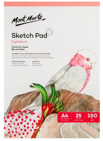 Mont Marte skicovací blok, bílý papír, 150g/m2, A4, č.0055, 25 listů