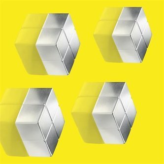 Magnety "SuperDym", stříbrná, kostka, extra silný, 4 ks, SIGEL BA705