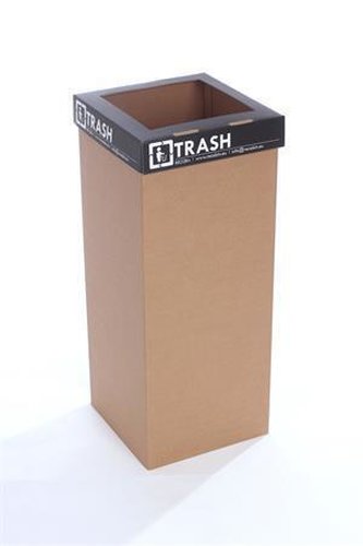 Koš na tříděný odpad "Slim", recyklovaný, anglický popis, černá, 60 l, RECOBIN