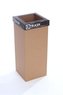 Koš na tříděný odpad "Slim", recyklovaný, anglický popis, černá, 60 l, RECOBIN