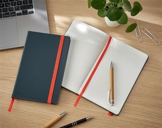 Poznámkový sešit "Cosy Soft Touch", matně šedá, čtverečkovaný, A5, 80 listů, tvrdé desky, LEITZ