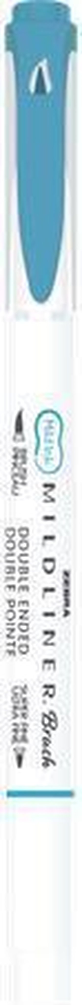 79420 Štětcový fix "Mildliner Warm", kouřově modrá, oboustranný, ZEBRA