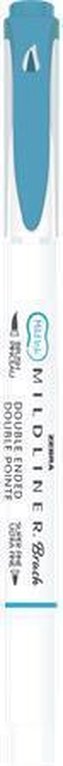 79420 Štětcový fix "Mildliner Warm", kouřově modrá, oboustranný, ZEBRA
