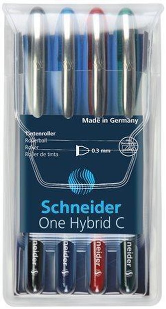 Roller "One Hybrid C", sada, 4 barvy, 0,3 mm, SCHNEIDER