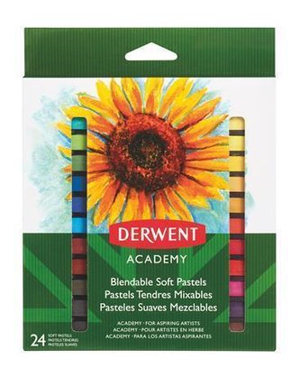 Pastelové křídy "Academy", 24 různých barev, DERWENT