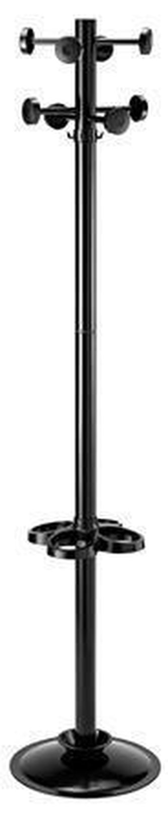 Věšák na kabáty "100", černá, kovové trubky