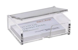 Krabička na vizitky, plastová, SIGEL, čirá