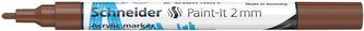 120107 Akrylový popisovač "Paint-It 310", hnědá, 2 mm, SCHNEIDER