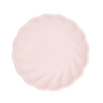 EKO - papírové talíře kulaté - Vert Decor, pastelově růžové - 22,9 cm 6 ks