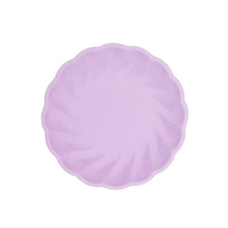 EKO - papírové talíře kulaté - Vert Decor, pastelově fialové - 18,8 cm 6 ks