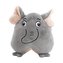 Plyšový 2D slon se zvukem, bavlněné lano, 16 cm, šedá, HipHop